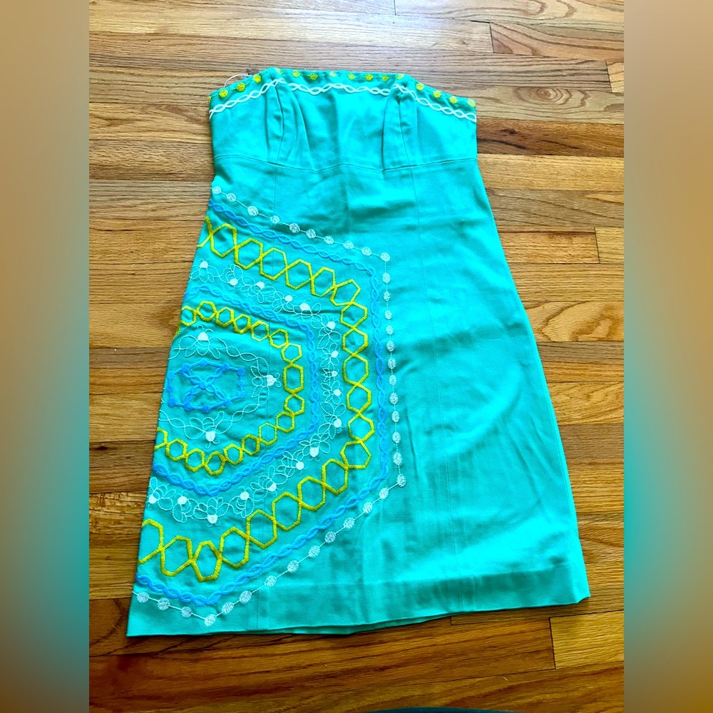 Lilly Pulitzer Comb Get It Bowen Strapless Dress